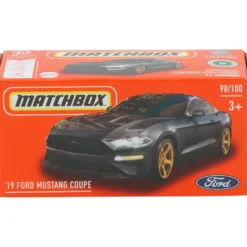 '19 Ford Mustang Coupe - Svart - Power Grab 98/100 - Matchbox