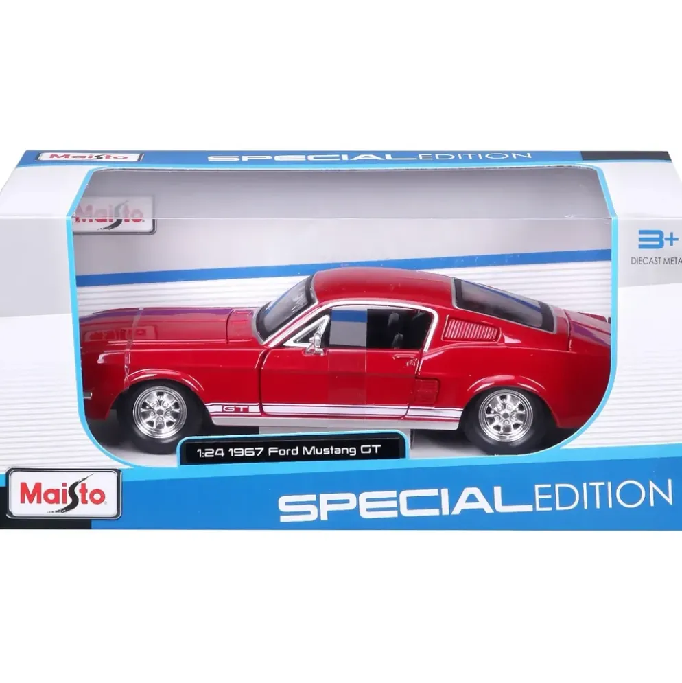 1967 Ford Mustang GT - Röd - Maisto - 1:24