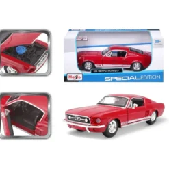 1967 Ford Mustang GT - Röd - Maisto - 1:24