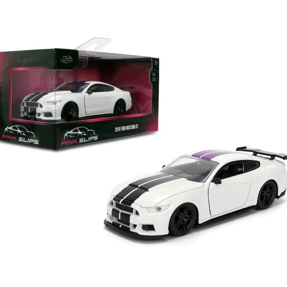 2016 Ford Mustang GT - Vit - Pink Slips - Jada - 13 cm
