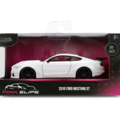 2016 Ford Mustang GT - Vit - Pink Slips - Jada - 13 cm