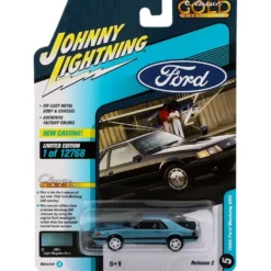 1986 Ford Mustang SVO - Blå - Johnny Lightning - 1:64