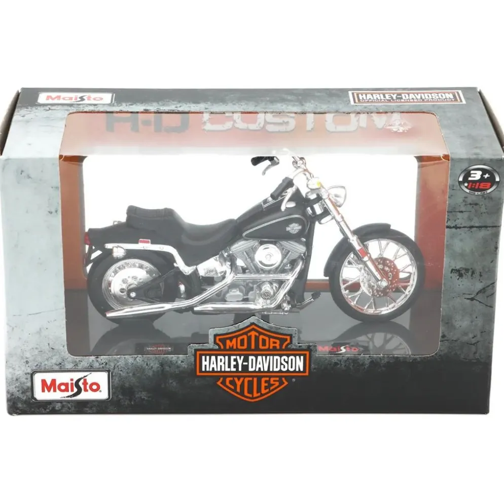 1984 FXST Softail - Harley-Davidson - Svart - Maisto - 1:18