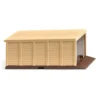 Garage - Benvit / Brun - Wiking - 1:87