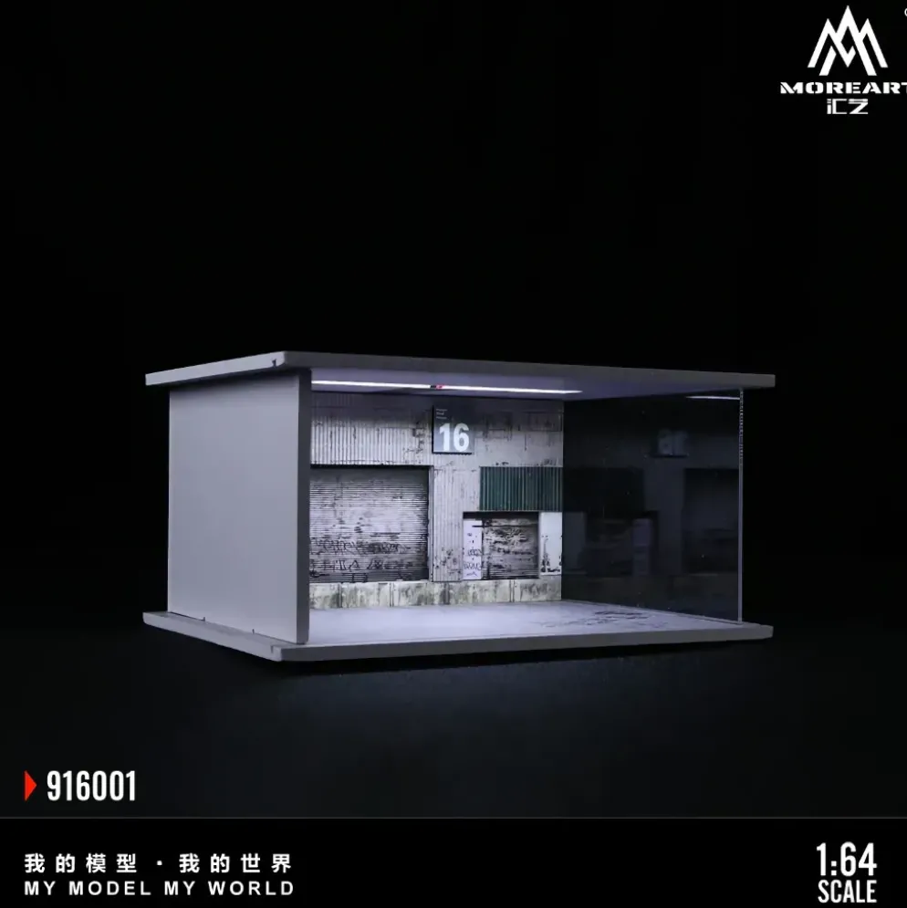 #16 Garage - Diorama - LED-belysning - 1:64
