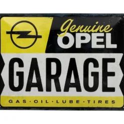 Genuine Opel Garage - Plåtskylt - 40x30 cm