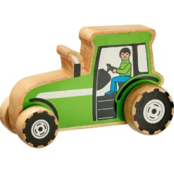 Grön traktor i trä från Lanka Kade