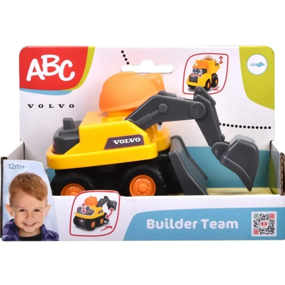 Grävmaskin - Volvo - Builder Team - ABC - 13 cm