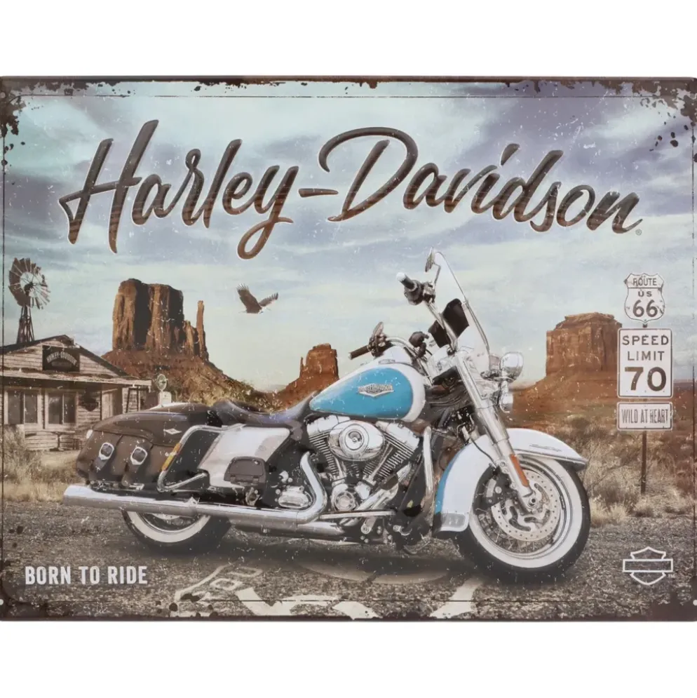 Harley-Davidson - Born to Ride - Plåtskylt - 40x30 cm