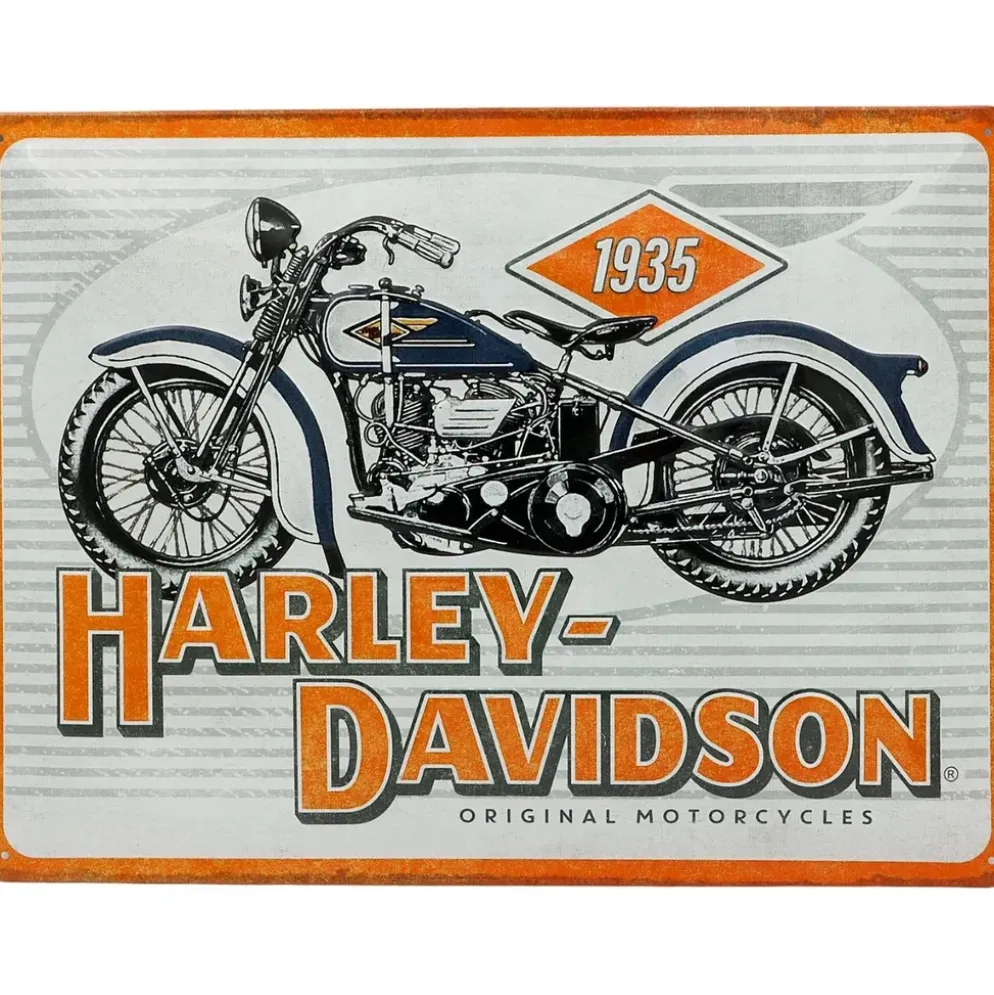1935 Harley-Davidson - Original Motorcycles - Plåtskylt - 40x30 cm