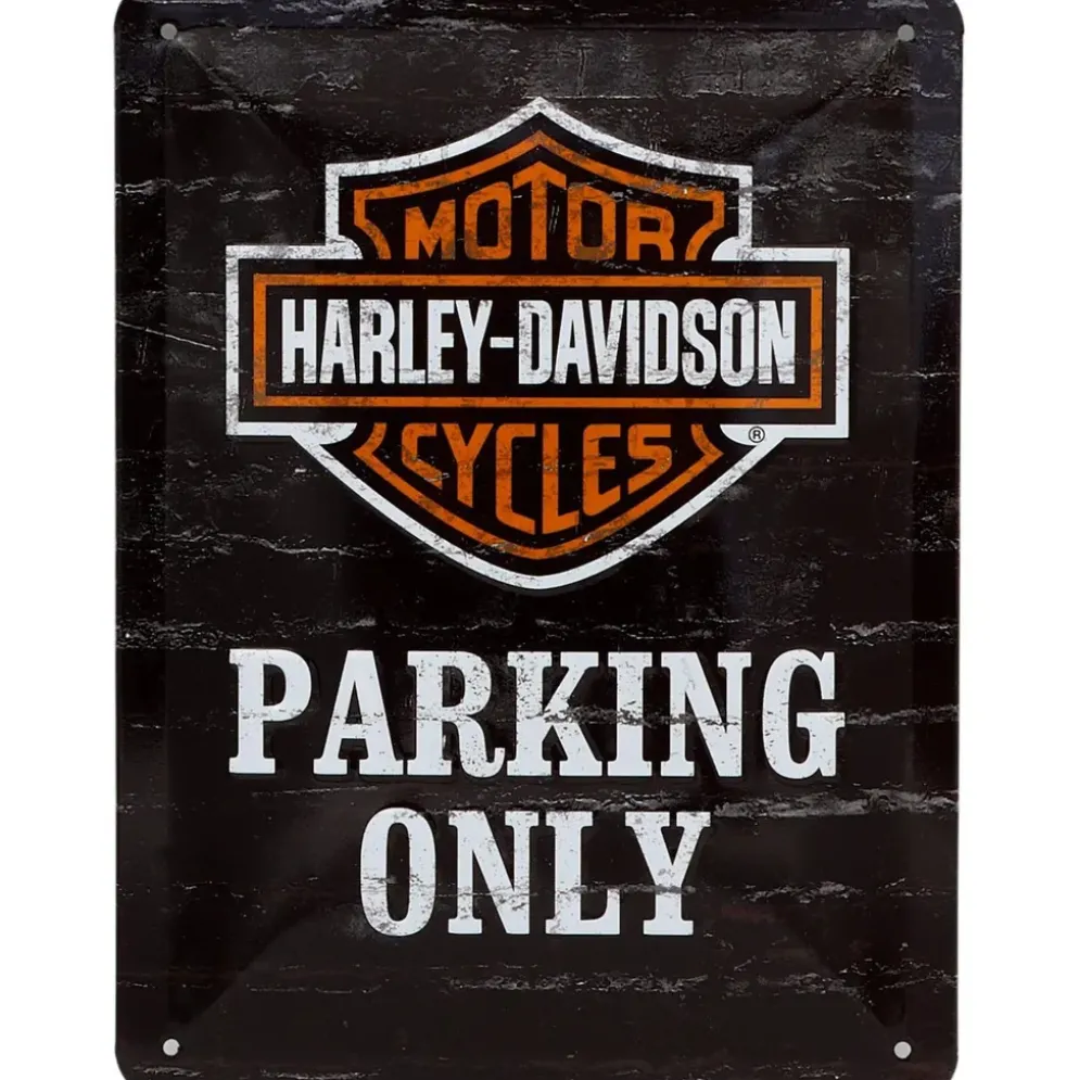 Harley-Davidson - Parking Only - Plåtskylt - 15x20 cm