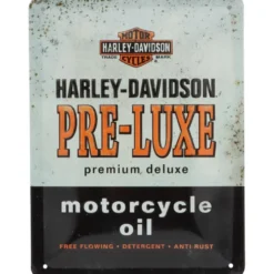 Harley-Davidson Pre-Luxe Motorcycle Oil - Skylt - 15x20 cm