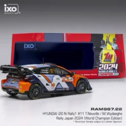Hyundai i20 N Rally1 - Neuville / Wydaeghe - Rally Japan 2024 - Ixo - 1:43