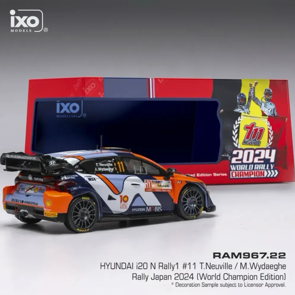 Hyundai i20 N Rally1 - Neuville / Wydaeghe - Rally Japan 2024 - Ixo - 1:43