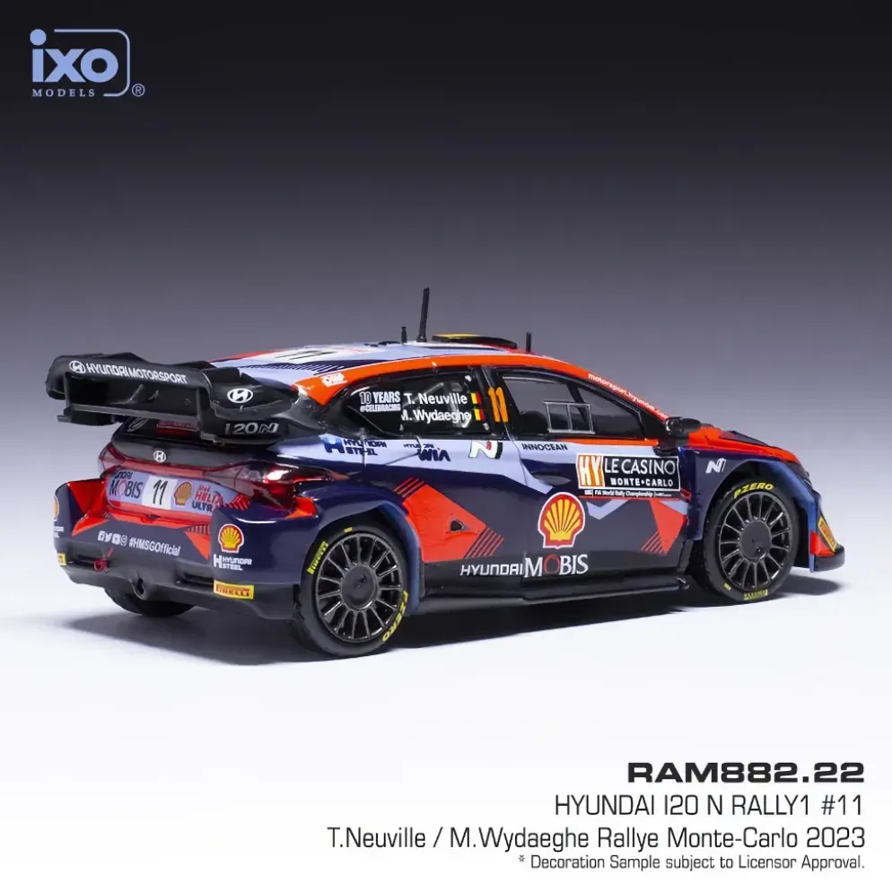 Hyundai i20N Rally1 T.Neuville M.Wydaeghe 2023 - Ixo - 1:43