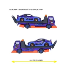 Isuzu NPR + Nissan Silvia (S15) Spec R Aero - JDM Legends Tuning Transporter - Majorette
