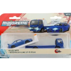 Isuzu NPR + Nissan Skyline GT-R (R34) - JDM Legends Car Transporter - Majorette