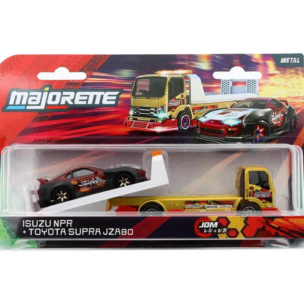 Isuzu NPR + Toyota Supra JZA80 - JDM Legends Tuning Transporter - Majorette