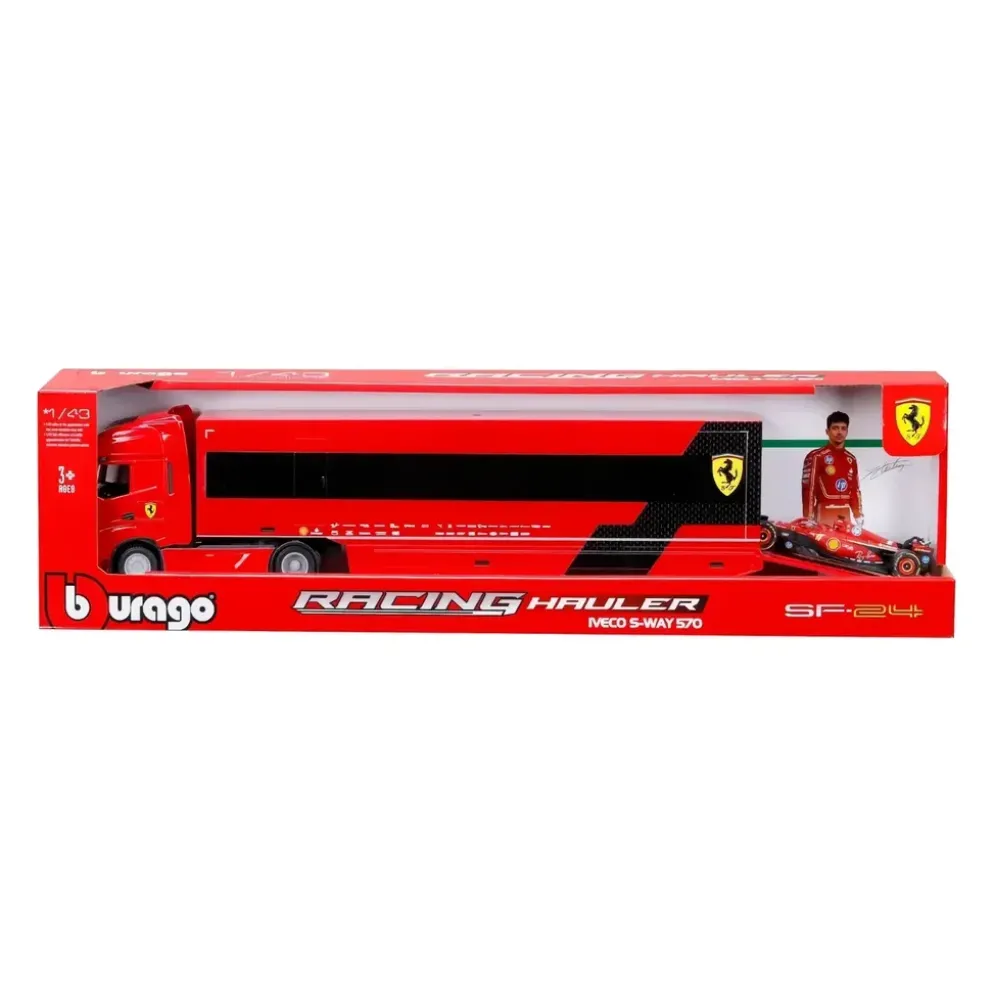 IVECO S-Way 570 Racing Transporter + Ferrari RB-24 #16 - Bburago - 1:43