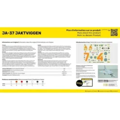 JA-37 Jaktviggen - Plastbyggsats - 80309 - Heller - 1:72
