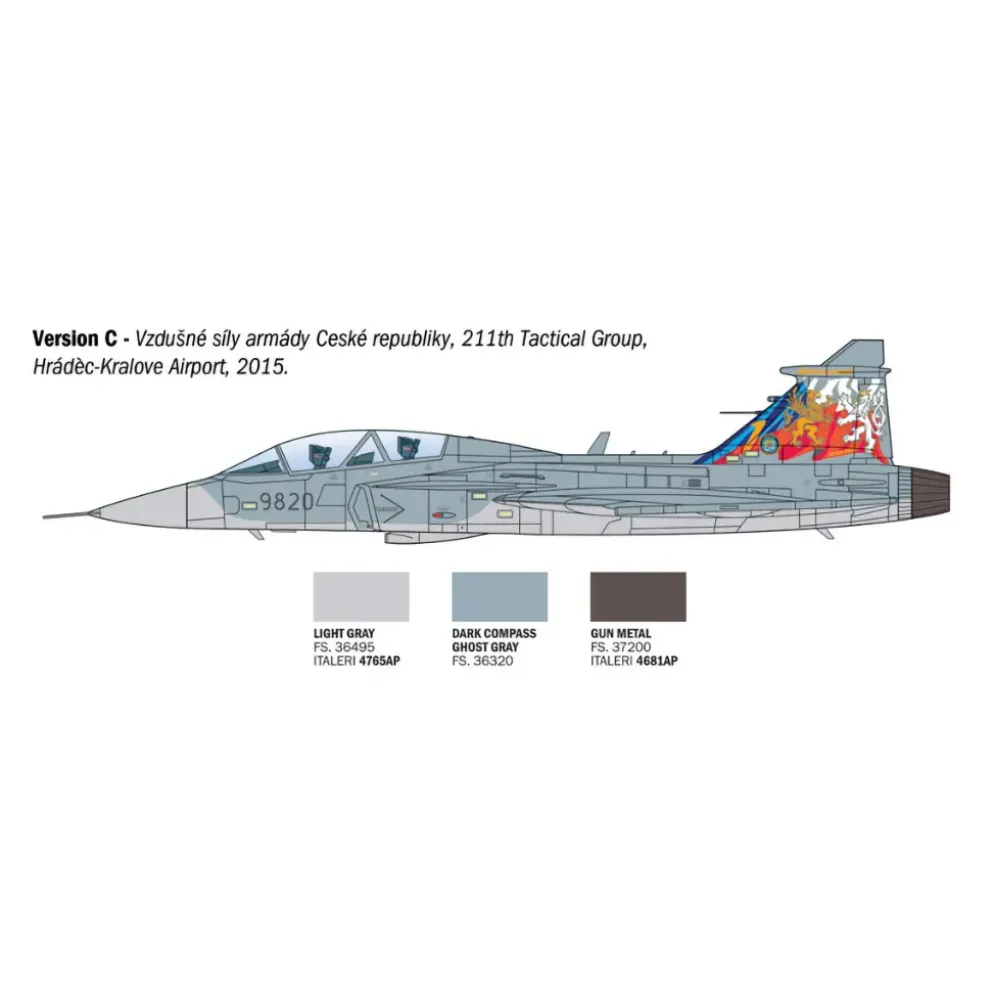 JAS-39D Gripen Twin Seater - Byggsats 91216 - Italeri - 1:72