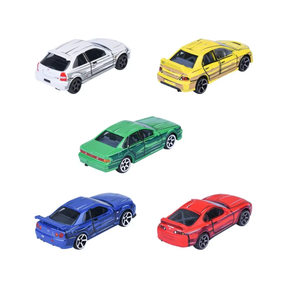 JDM Legends Anime - 5-pack med japanska bilar - Giftpack - Majorette