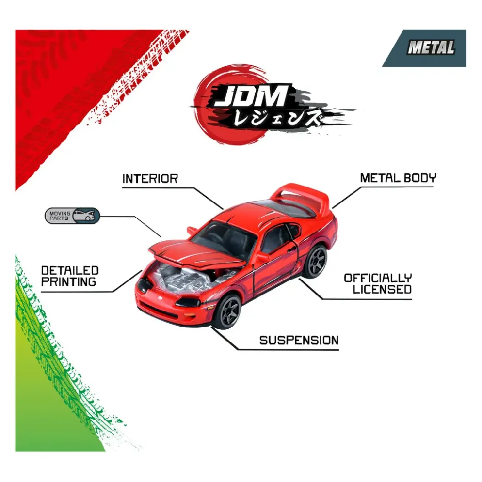 JDM Legends Anime - 5-pack med japanska bilar - Giftpack - Majorette