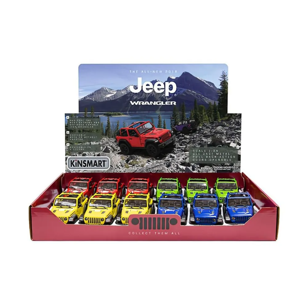 2018 Jeep Wrangler - Kinsmart - 1:34 - Röd