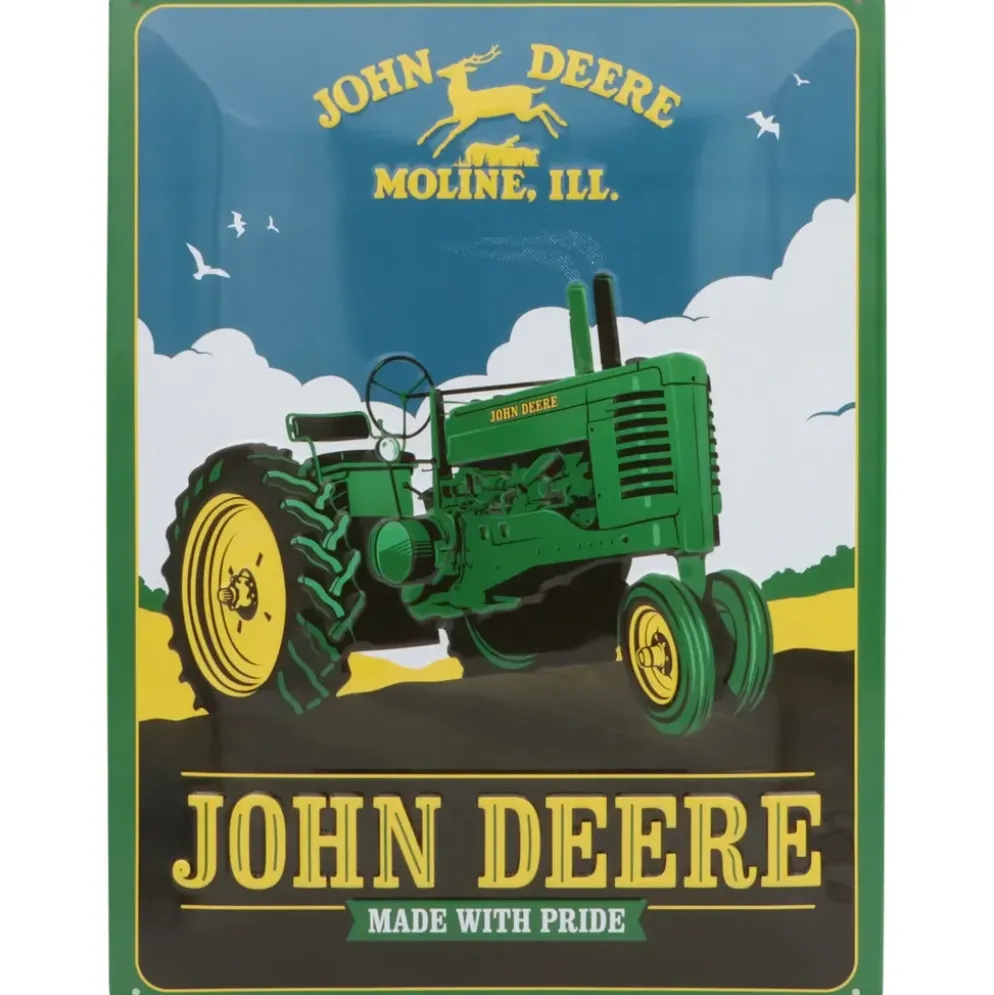 John Deere - Made with Pride - Plåtskylt - 30x40 cm