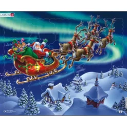 Julpussel - Tomte med renar - Larsen 26 bitar