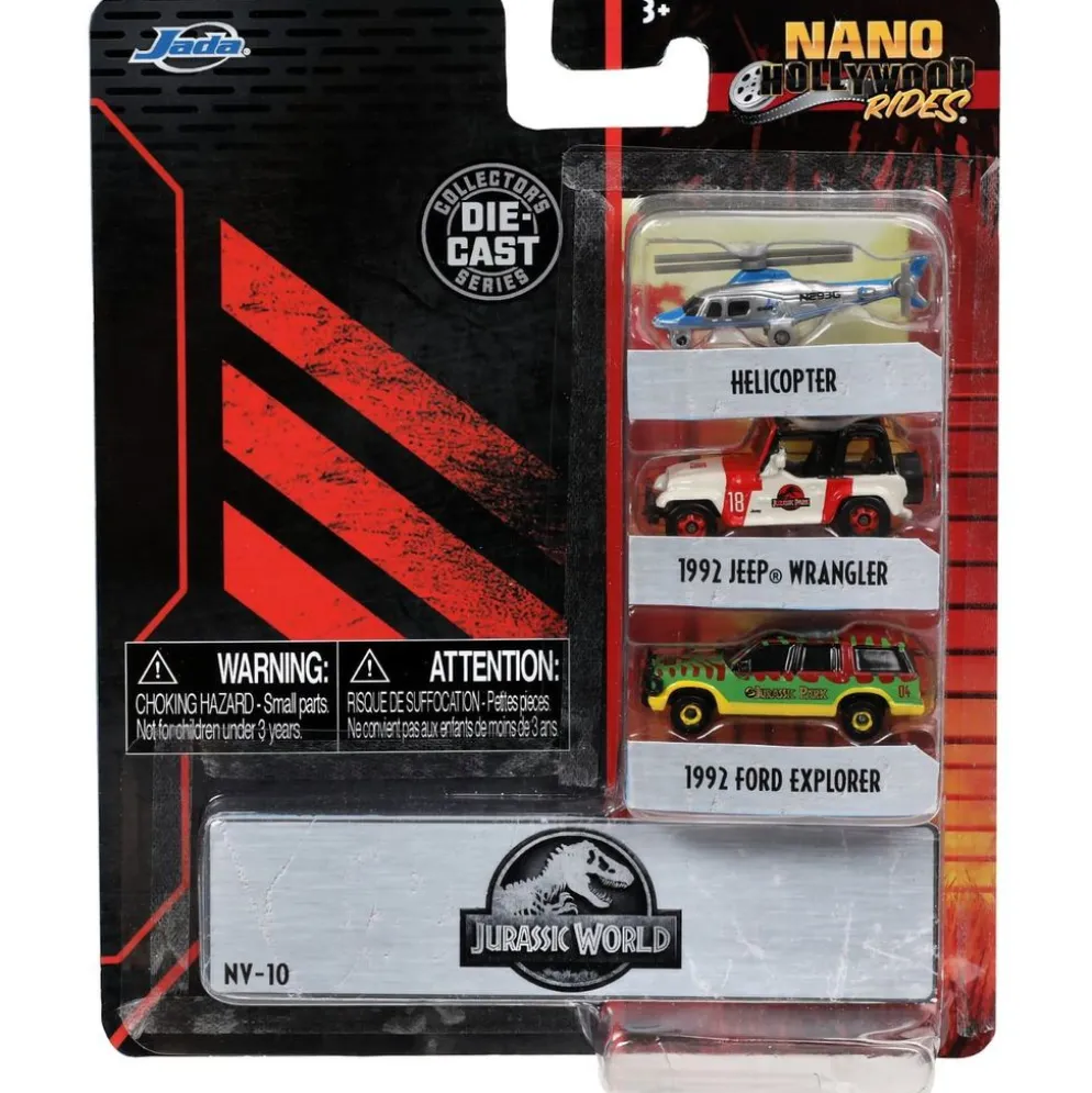 Jurassic Park - 3-pack - Nano Cars - NV-10 - Jada Toys