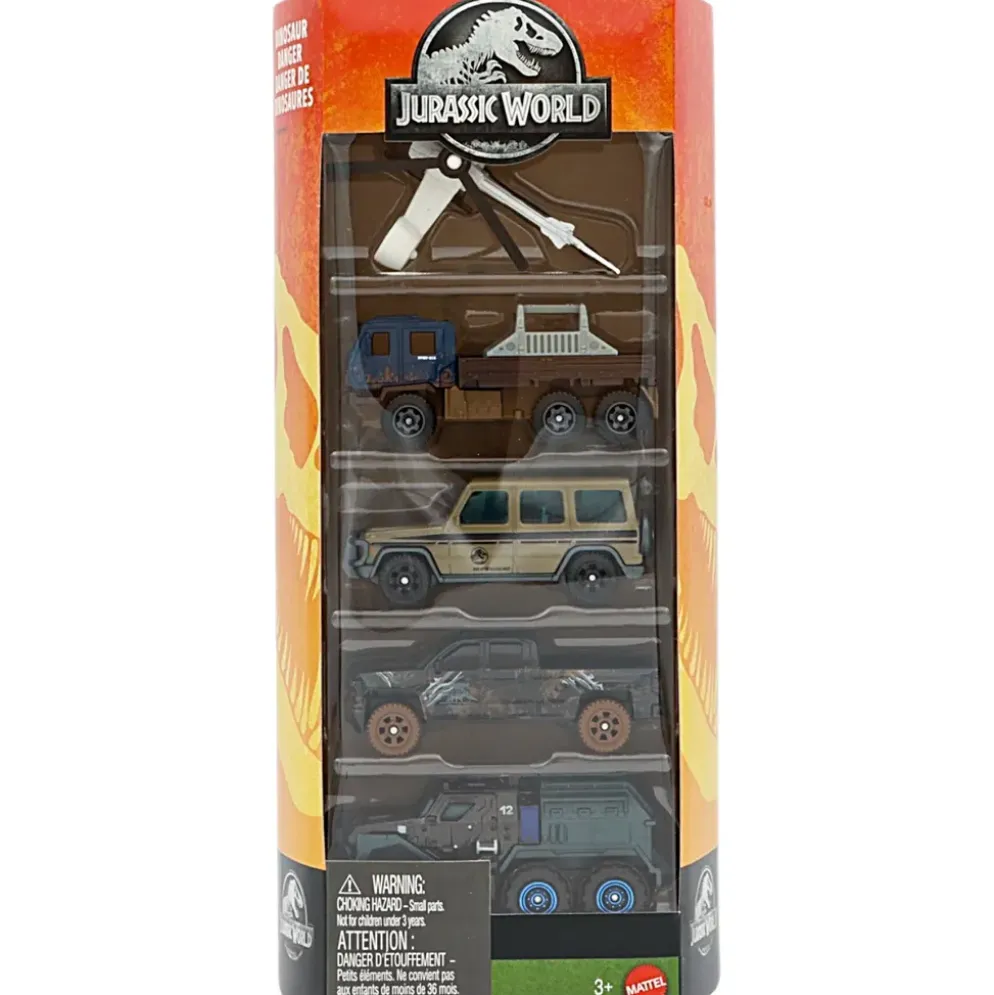 Jurassic World - 5-pack leksaksbilar - Matchbox