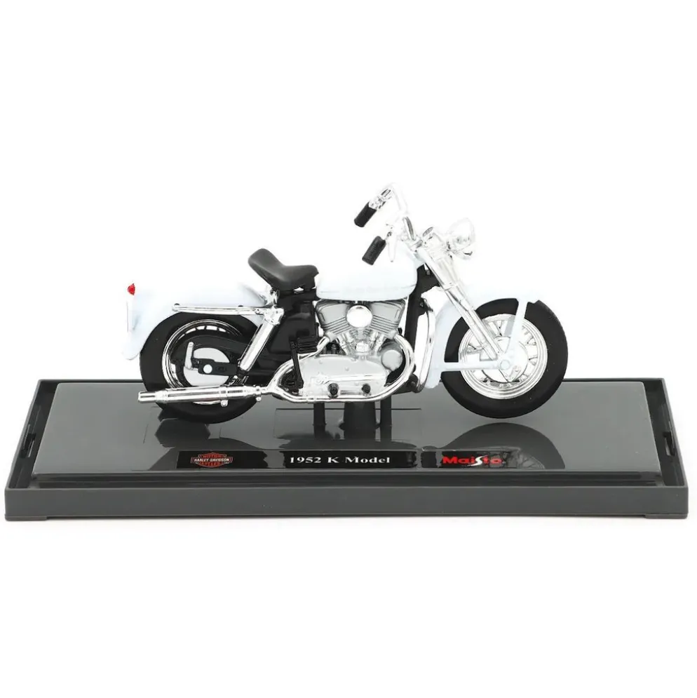 1952 K Model - Harley-Davidson - Vit - Maisto - 1:18