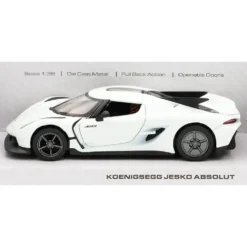 Koenigsegg Jesko Absolut - Vit - 1:36 - Kinsmart