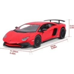 Lamborghini Aventador SV Coupé LP750-4 - Röd - Bburago 1:24