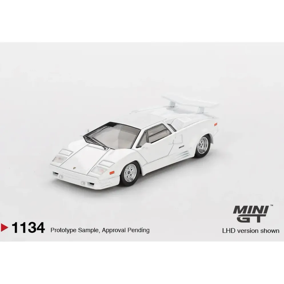 Lamborghini Countach 25th Anniversary White - Vit - 1134 - Mini GT - 1:64