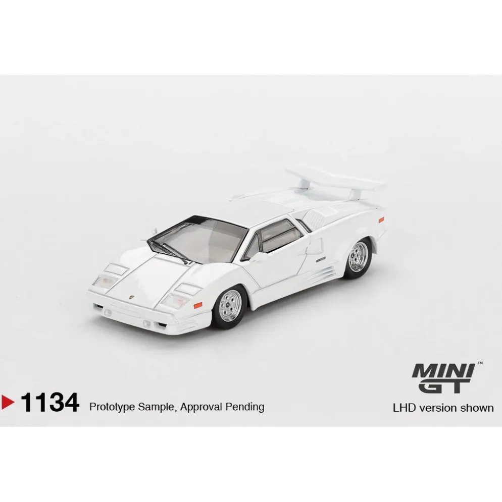 Lamborghini Countach 25th Anniversary White - Vit - 1134 - Mini GT - 1:64