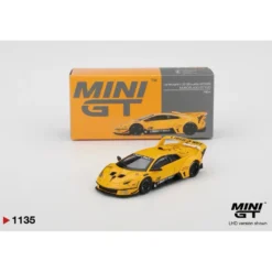 Lamborghini LB-Silhouette WORKS MURCIELAGO GT Evo Yellow - Gul - 1135 - Mini GT - 1:64