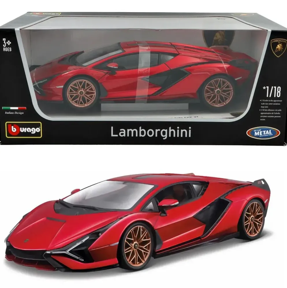 Lamborghini Sián FKP 37 - 2019 - Röd - Bburago - 1:18