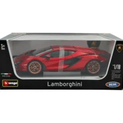 Lamborghini Sián FKP 37 - 2019 - Röd - Bburago - 1:18