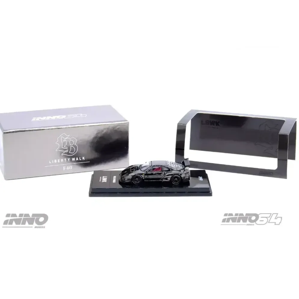 LBWK F40 Chrome Black - Ferrari - Inno64 - 1:64