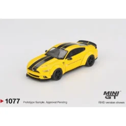 LB-WORKS Ford Mustang Triple Yellow - Gul - 1077 - Mini GT - 1:64