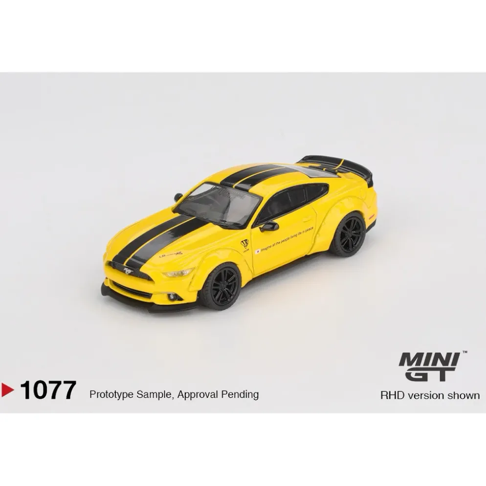 LB-WORKS Ford Mustang Triple Yellow - Gul - 1077 - Mini GT - 1:64
