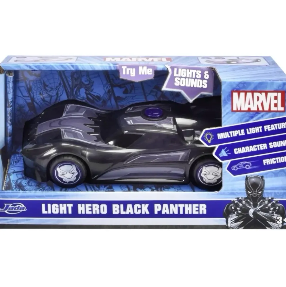 Light Hero Black Panther - Ljud och Ljus - Jada - 15 cm