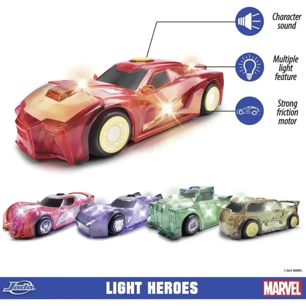 Light Hero Iron Man - Ljud och Ljus - Jada - 15 cm