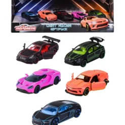 Light Racer Giftpack - 5-pack med leksaksbilar - Majorette