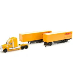 Långtradare DHL - Dragbil med 2 trailers - Siku - 1:87