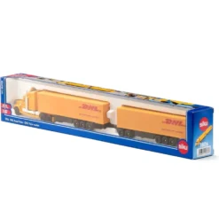 Långtradare DHL - Dragbil med 2 trailers - Siku - 1:87