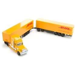 Långtradare DHL - Dragbil med 2 trailers - Siku - 1:87