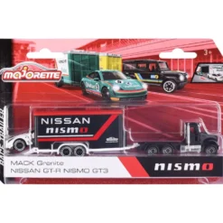 Mack Granite + Nissan GTR Nismo GT3 - Race Trailer Majorette